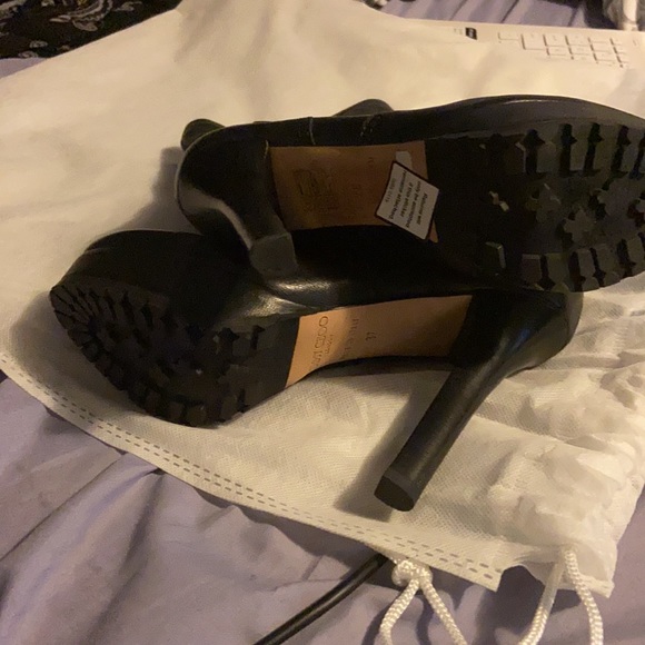 Jimmy Choo Mid Calf Heeled Platform Moto Boots - Picture 3 of 7